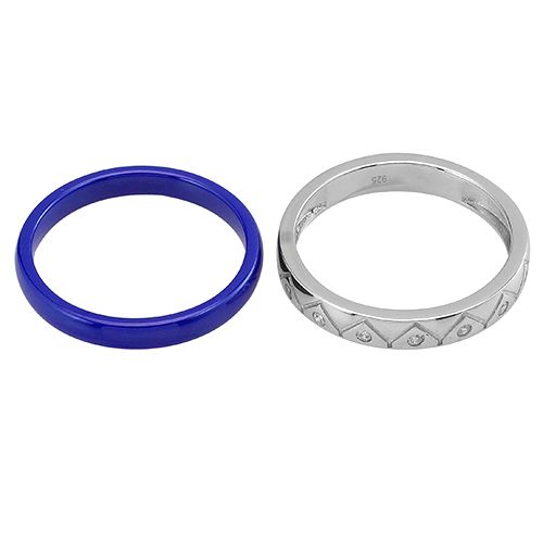 Кольцо с керамикой в серебре 925 пробы – Mirserebra925.ru