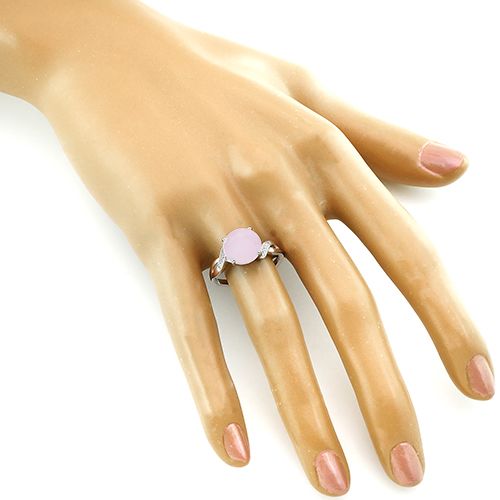 Кольцо с розовым кварцем – Mirserebra925.ru