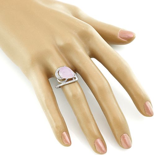 Кольцо с розовым кварцем – Mirserebra925.ru