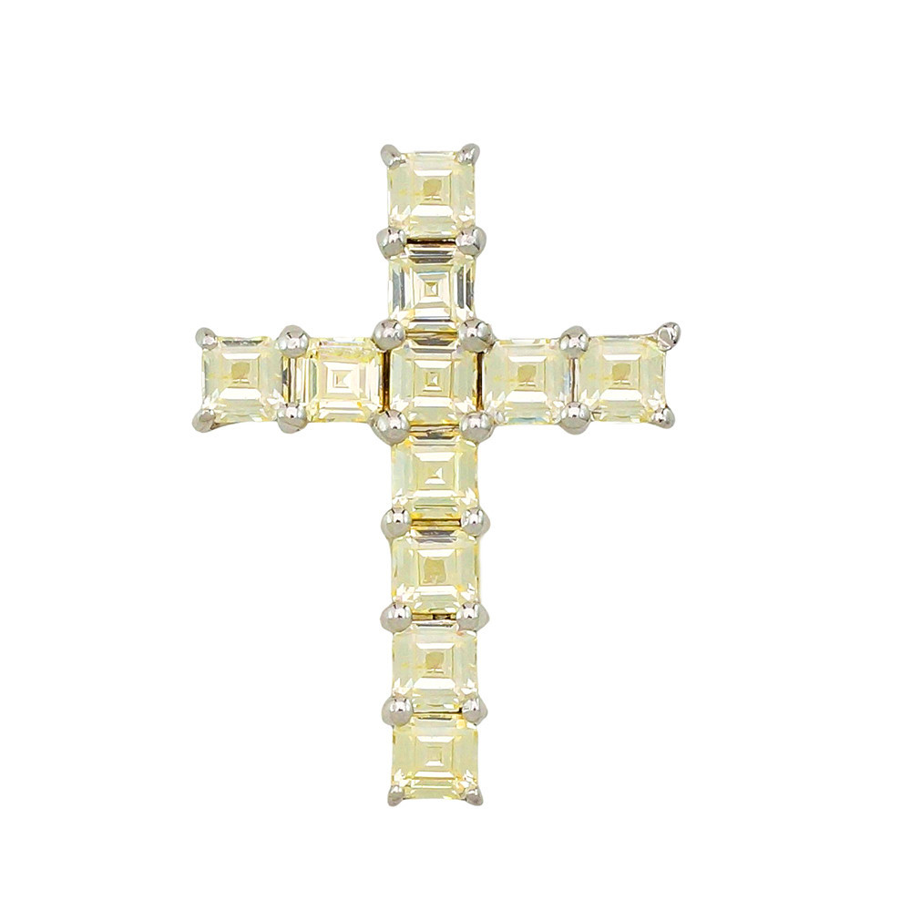 Серебряный крестик с цирконом крайола – Mirserebra925.ru