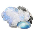 Серьги с лунным камнем в серебре
