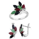 Комплекты украшений с натуральными драгоценными камнями