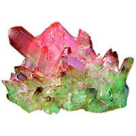 Серьги с радужным кварцем из серебра