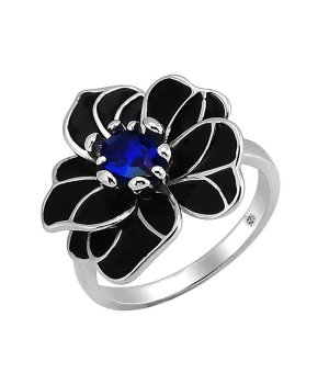 Серебряное кольцо с эмалью ‒ Mirserebra925.ru