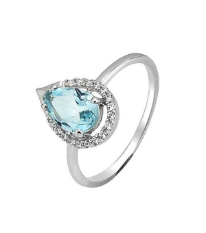 Серебряное кольцо с топазом ‒ Mirserebra925.ru