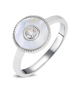 Серебряное кольцо с перламутром ‒ Mirserebra925.ru