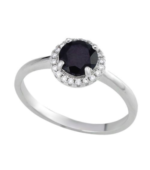 Серебряное кольцо с сапфиром – Mirserebra925.ru