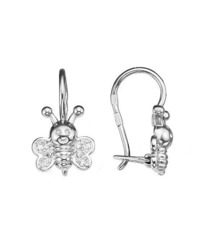 Серебряные серьги с цирконом ‒ Mirserebra925.ru