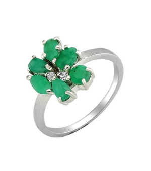 Серебряное кольцо с изумрудом – Mirserebra925.ru