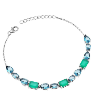 Серебряный браслет микс камней – Mirserebra925.ru