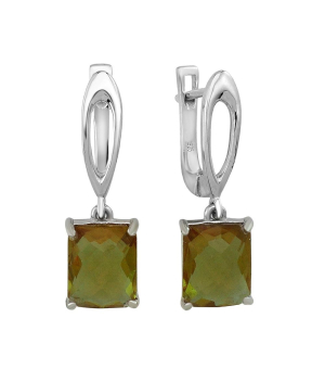 Серебряные серьги с султанитом ‒ Mirserebra925.ru