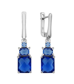 Серебряные серьги с танзанитом ‒ Mirserebra925.ru