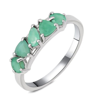 Серебряное кольцо с изумрудом – Mirserebra925.ru