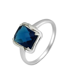 Серебряное кольцо с лондон топазом кварц ‒ Mirserebra925.ru