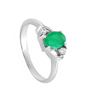 Серебряное кольцо с изумрудом – Mirserebra925.ru