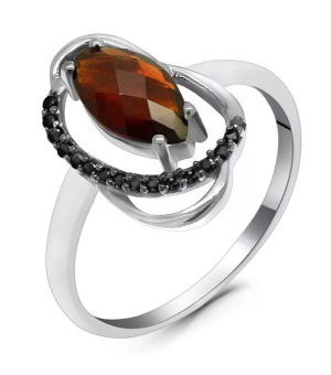 Серебряное кольцо с гранатом – Mirserebra925.ru