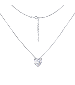 Серебряное колье с цирконом – Mirserebra925.ru