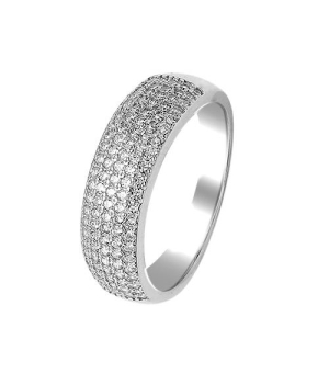 Серебряное кольцо с цирконом ‒ Mirserebra925.ru