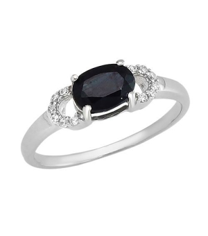 Серебряное кольцо с сапфиром – Mirserebra925.ru