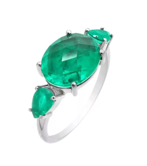 Серебряное кольцо с турмалином ‒ Mirserebra925.ru