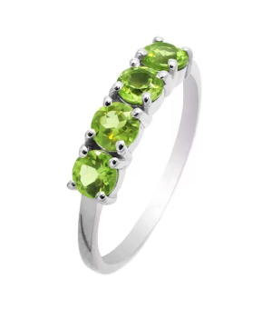 Серебряное кольцо с хризолитом – Mirserebra925.ru