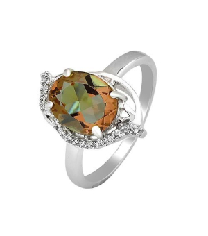 Серебряное кольцо с султанитом ‒ Mirserebra925.ru