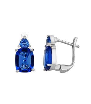 Серебряные серьги с танзанитом ‒ Mirserebra925.ru