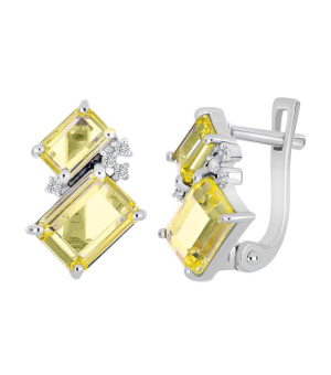 Серебряные серьги с цирконом ‒ Mirserebra925.ru