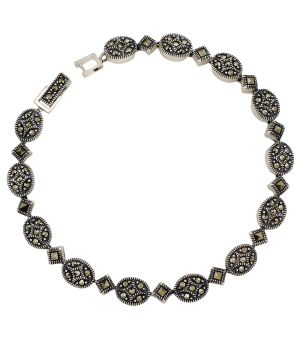 Серебряный браслет с марказитом ‒ Mirserebra925.ru