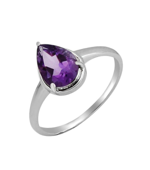 Серебряное кольцо с аметистом ‒ Mirserebra925.ru