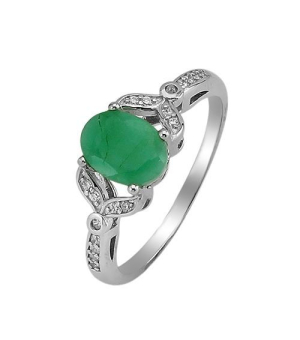 Серебряное кольцо с изумрудом – Mirserebra925.ru