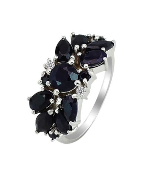 Серебряное кольцо с сапфиром – Mirserebra925.ru