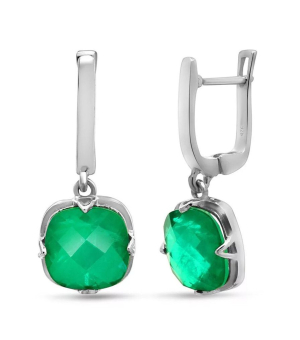 Серебряные серьги с турмалином ‒ Mirserebra925.ru