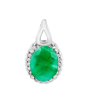Серебряная подвеска с изумрудом – Mirserebra925.ru