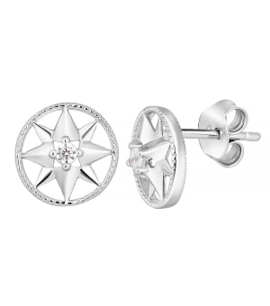 Серебряные серьги с цирконом ‒ Mirserebra925.ru