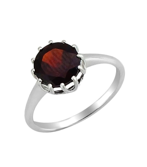 Серебряное кольцо с гранатом – Mirserebra925.ru