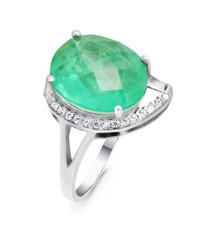 Серебряное кольцо с турмалином ‒ Mirserebra925.ru