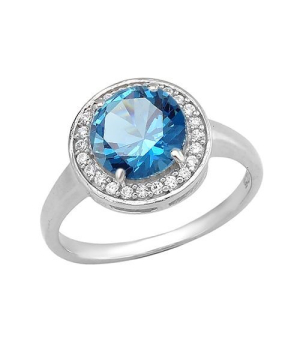 Серебряное кольцо с лондон топазом кварц ‒ Mirserebra925.ru