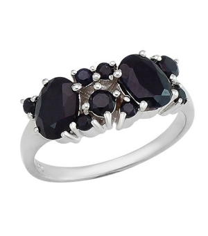 Серебряное кольцо с сапфиром – Mirserebra925.ru