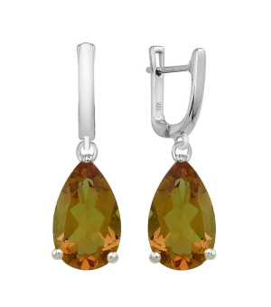 Серебряные серьги с султанитом ‒ Mirserebra925.ru