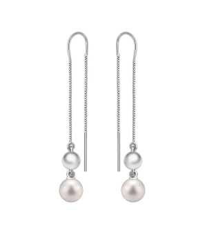 Серебряные серьги с жемчугом ‒ Mirserebra925.ru