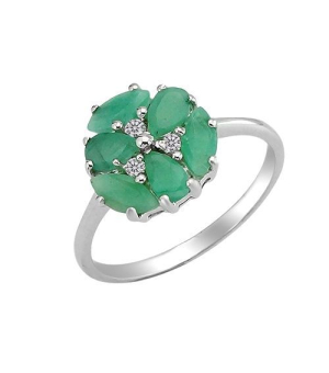 Серебряное кольцо с изумрудом – Mirserebra925.ru