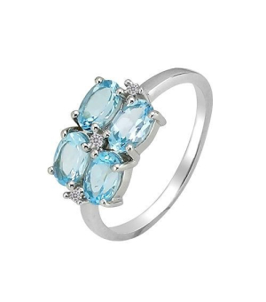 Серебряное кольцо с топазом ‒ Mirserebra925.ru