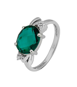 Серебряное кольцо с аквамарином ‒ Mirserebra925.ru