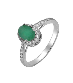 Серебряное кольцо с изумрудом – Mirserebra925.ru