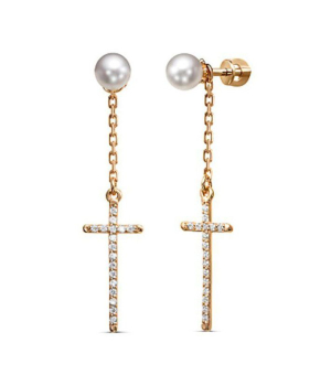 Серебряные серьги с жемчугом swarovski ‒ Mirserebra925.ru