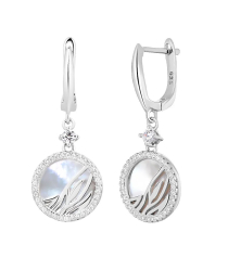 Серебряные серьги с перламутром ‒ Mirserebra925.ru