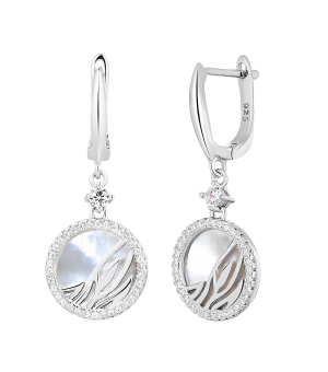 Серебряные серьги с перламутром ‒ Mirserebra925.ru