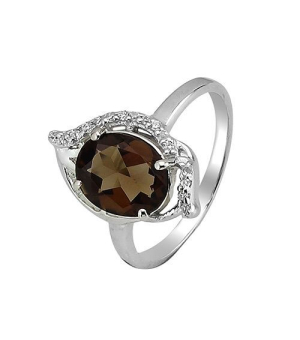 Серебряное кольцо с раухтопазом – Mirserebra925.ru