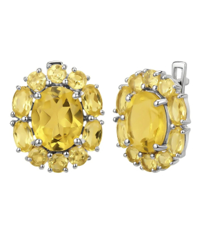 Серебряные серьги с диаспором ‒ Mirserebra925.ru